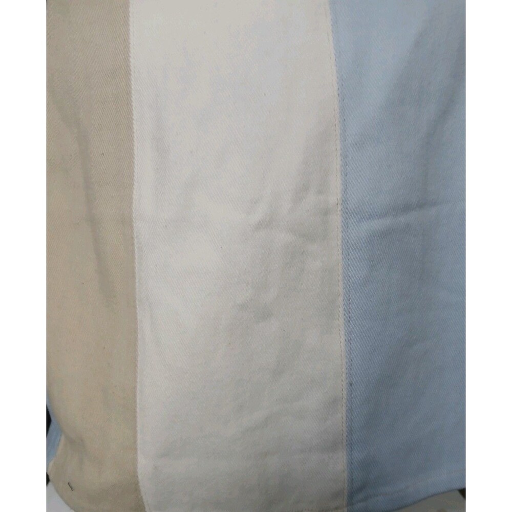 LEXIS Collection Women's Colorblock Mini Skirt Blue Cream White 100% CottonSizeM - Picture 2 of 6